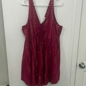 Pink Dress with Gold Accents